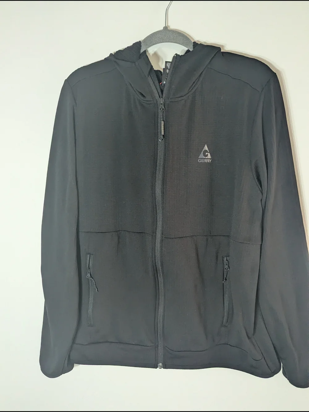 Gerry Men's XL Black Hooded Softshell Jacket Stretch Outdoor Hiking Coat